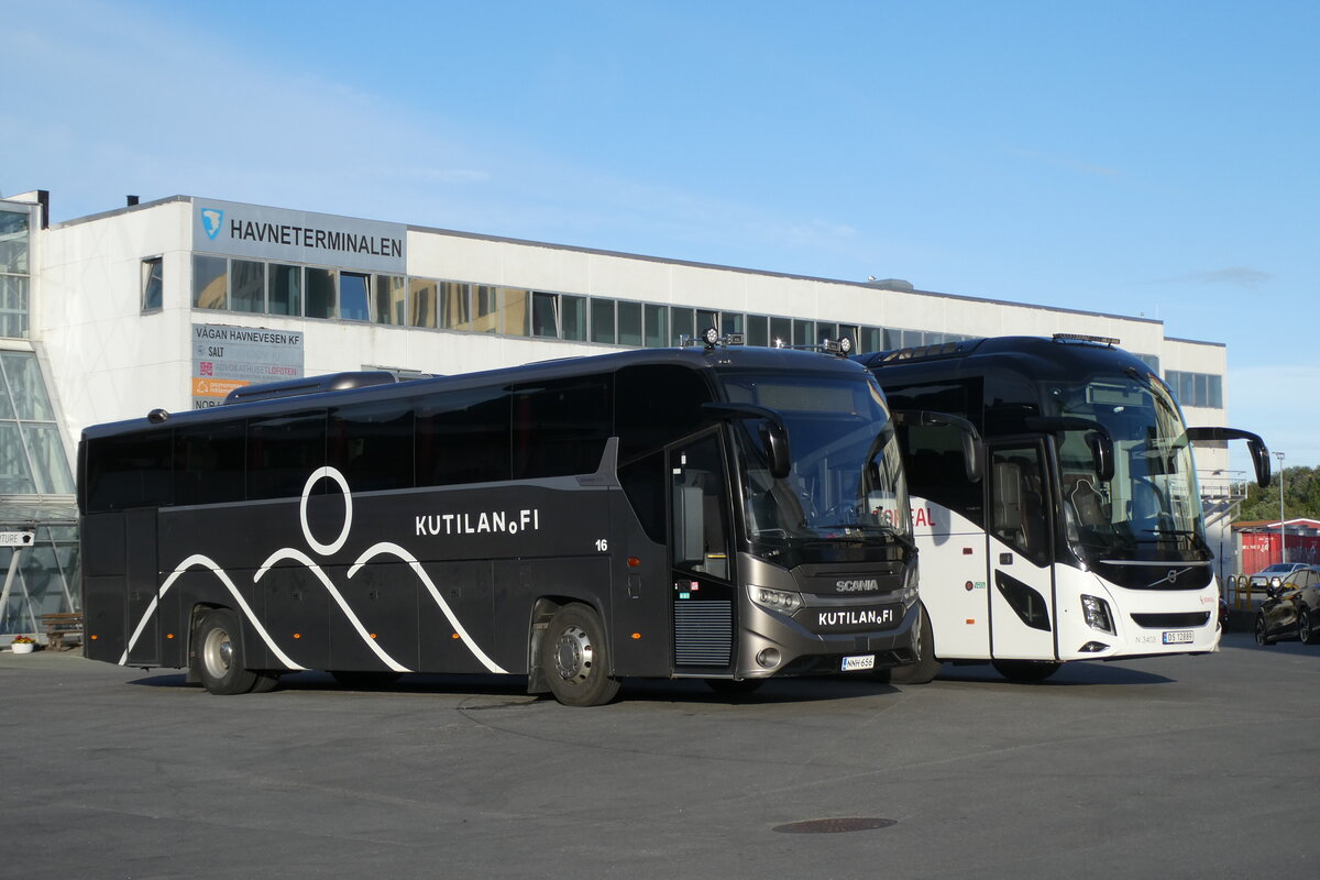 (288'741) - Aus Finnland: Kutilan, Rovaniemi - Nr. 16/NNH-656 - Scania am 16. Juni 2026 in Svolvaer, Hafen