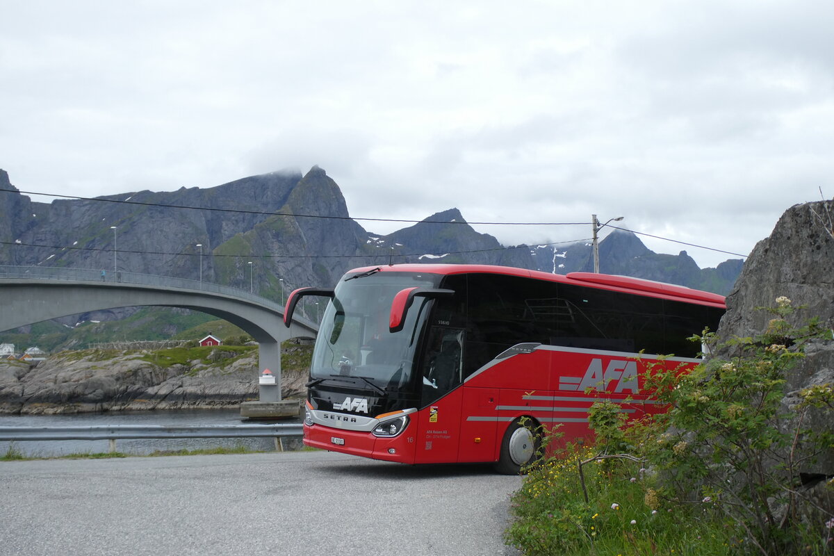 (288'787) - Aus der Schweiz: AFA Adelboden - Nr. 16/BE 21'181 - Setra am 17. Juni 2026 in Hamnoy (Teilaufnahme)