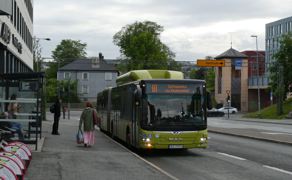 (288'931) . AtB Trondheim - Nr. 1700/GA 11'883 - MAN (ex Nr. 8834) am 18. Juni 2026 in Trondheim, Lerkendal