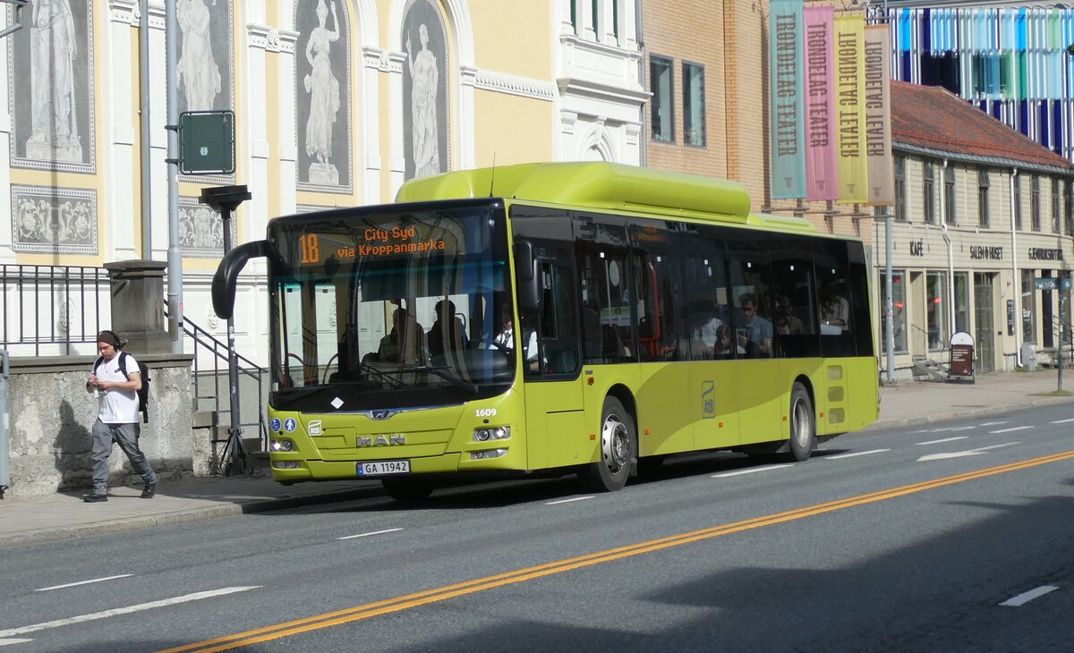 (288'970) - AtB Trondheim - Nr. 1609/GA 11'942 - MAN am 19. Juni 2026 in Trondheim