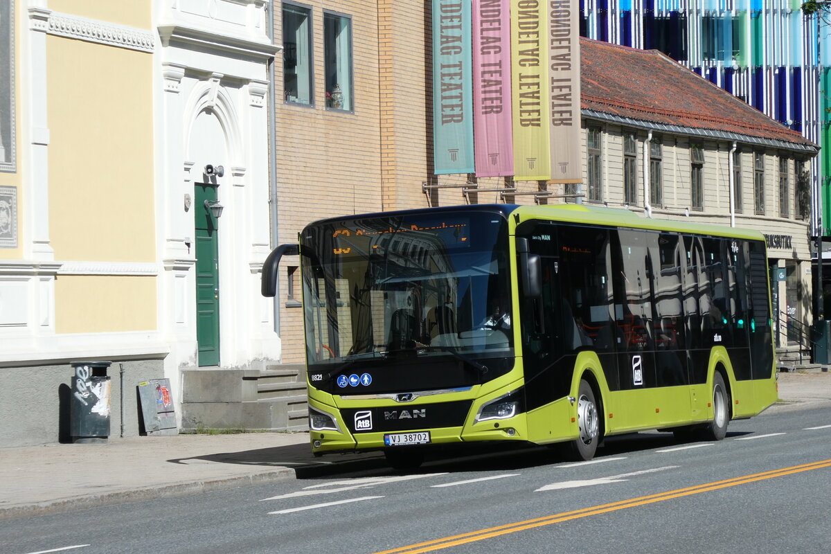 (288'996) - AtB Trondheim - Nr. 8821/VJ 38'702 - MAN am 19. Juni 2026 in Trondheim