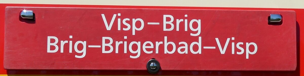 (289'372) - Routentafel - Visp-Brig - Brig-Brigerbad-Brig - am 4. Juli 2026 in Weisslingen, Theiligerstrasse