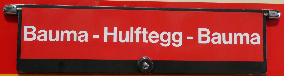 (289'391) - Routentafel - Bauma - Hulftegg - Bauma - am 4. Juli 2026 in Russikon, Garage Rupp