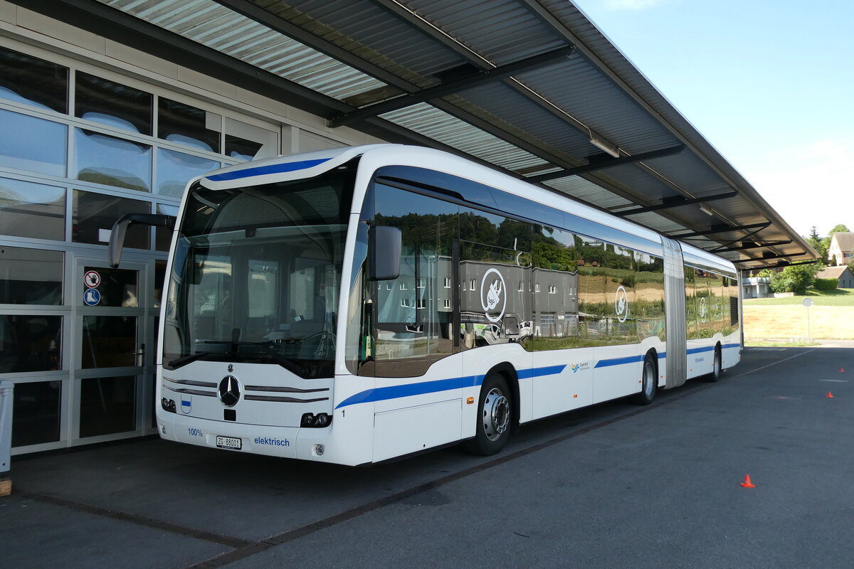 (289'577) - ZVB Zug - Nr. 1/ZG 88'001 - eMercedes am 11. Juli 2026 in Winterthur, Daimler Buses