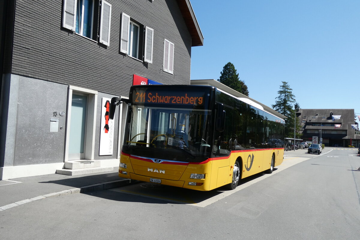 (289'775) - PostAuto Zentralschweiz - OW 41'564/PID 12'336 - MAN (ex PostAuto Bern; ex Dr. Richard, A-Wien Nr. 1411) am 24. Juli 2026 beim Bahnhof Malters (Einsatz Zurkirchen)
