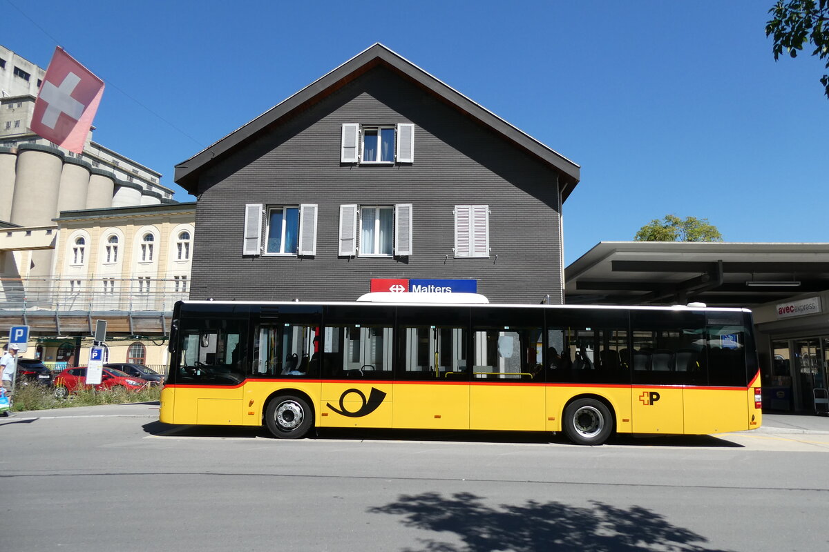 (289'777) - PostAuto Zentralschweiz - OW 41'564/PID 12'336 - MAN (ex PostAuto Bern; ex Dr. Richard, A-Wien Nr. 1411) am 24. Juli 2026 beim Bahnhof Malters (Einsatz Zurkirchen)