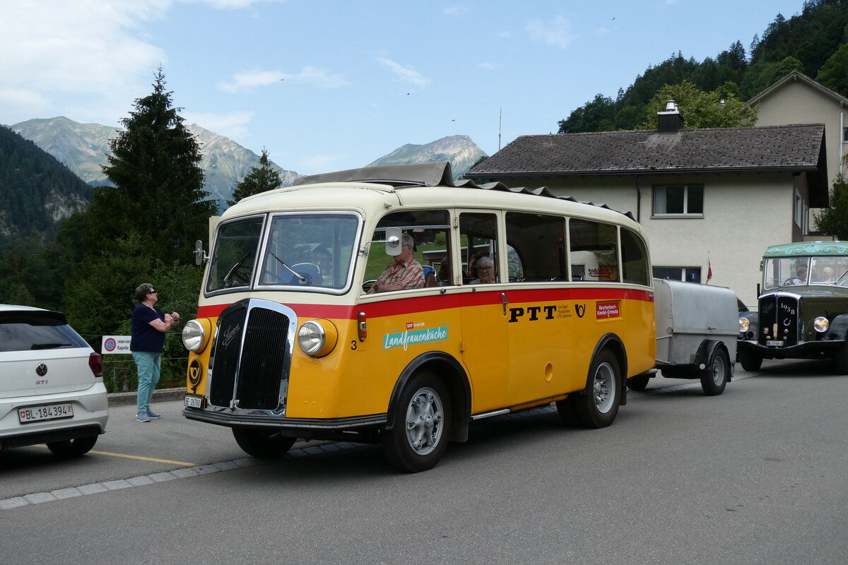 (289'815) - Schmid, Th�rishaus - Nr. 3/BE 26'760 - Saurer/Gangloff (ex Geiger, Adelboden Nr. 3) am 25. Juli 2026 in Kiental, Dorf