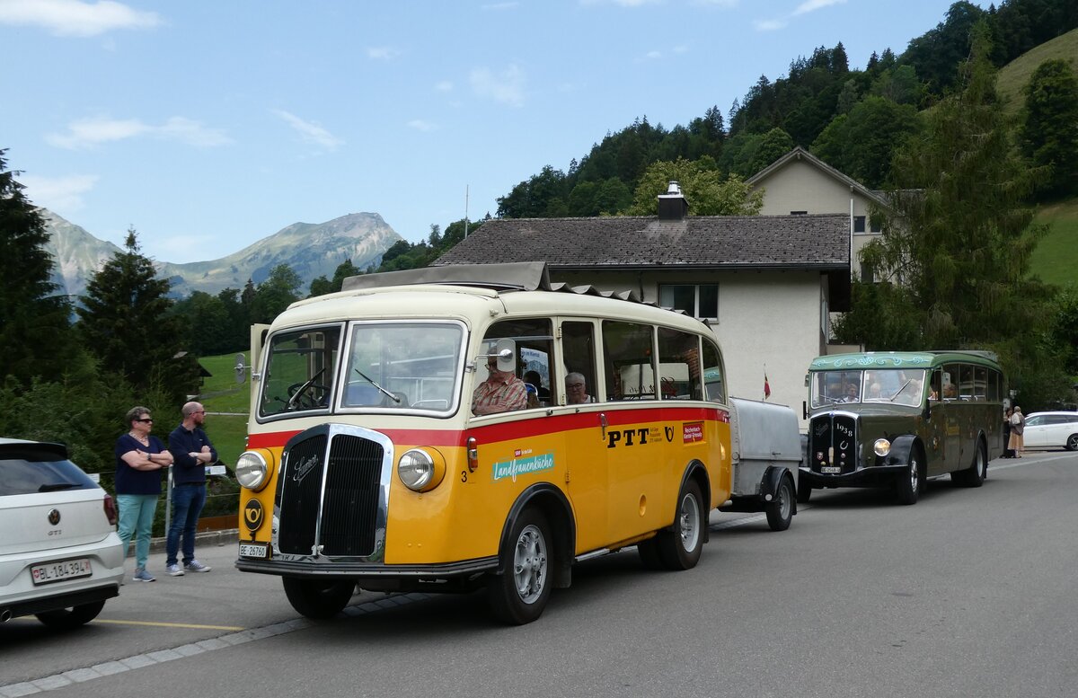 (289'816) - Schmid, Th�rishaus - Nr. 3/BE 26'760 - Saurer/Gangloff (ex Geiger, Adelboden Nr. 3) am 25. Juli 2026 in Kiental, Dorf
