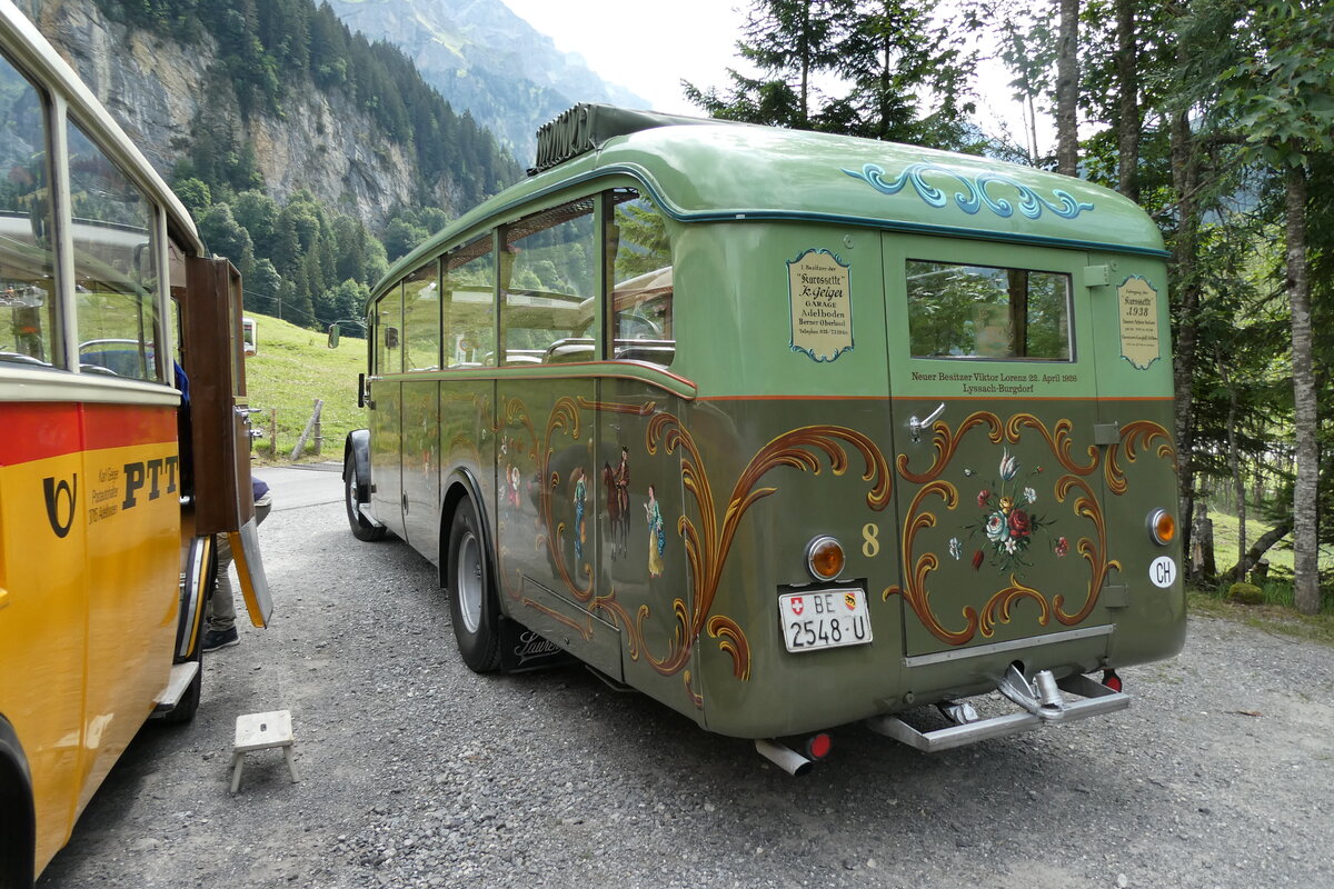 (289'825) - Lorenz, Lyssach - Nr. 8/BE 2548 U - Saurer/Saurer (ex Geiger, Adelboden Nr. 8; ex P 1997) am 25. Juli 2026 in Kiental, Tschingelsee
