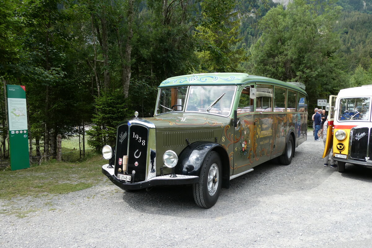 (289'826) - Lorenz, Lyssach - Nr. 8/BE 2548 U - Saurer/Saurer (ex Geiger, Adelboden Nr. 8; ex P 1997) am 25. Juli 2026 in Kiental, Tschingelsee