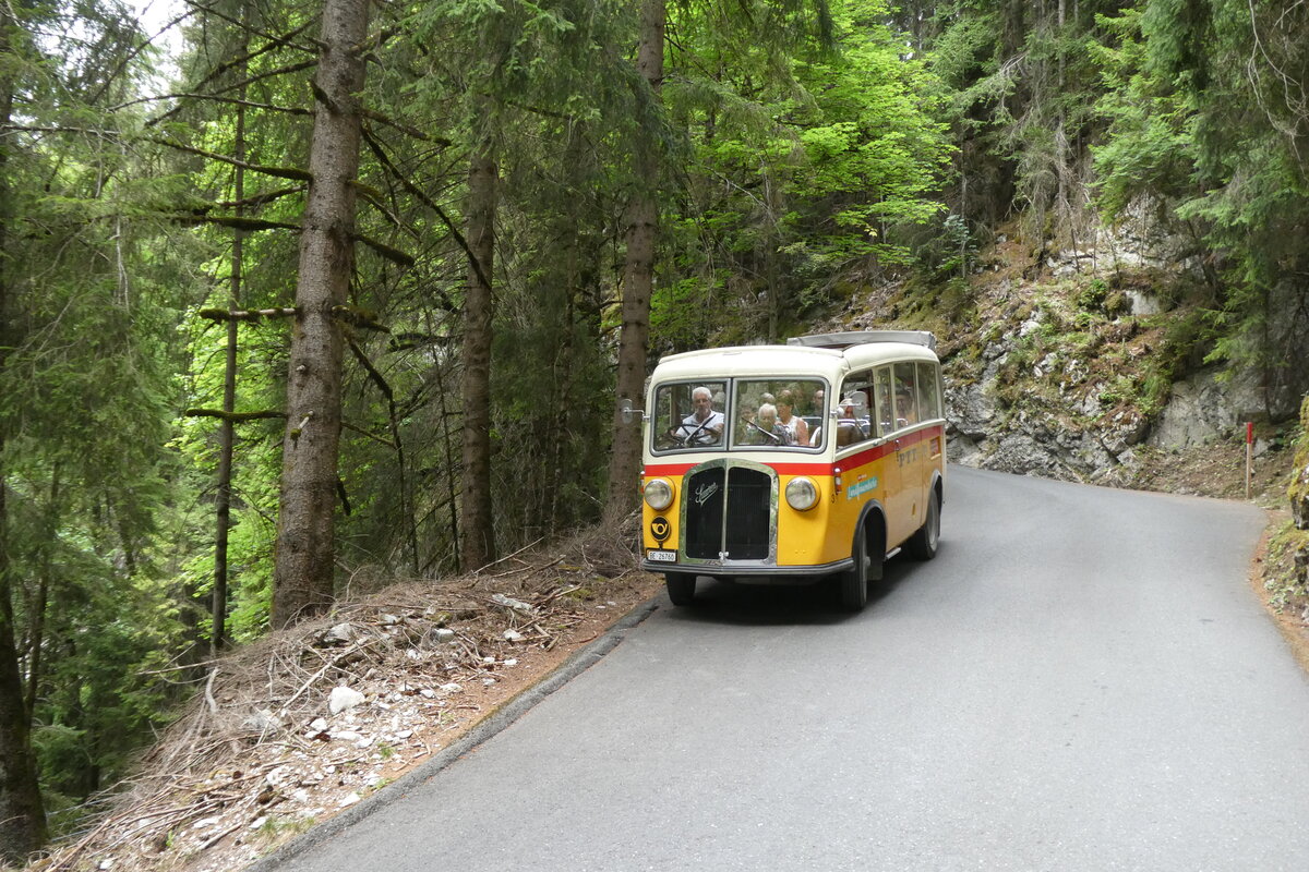 (289'842) - Schmid, Th�rishaGs - Nr. 3/BE 26'760 - Saurer/Gangloff (ex Geiger, Adelboden Nr. 3) am 25. Juli 2026 auf der griesalpstrasse