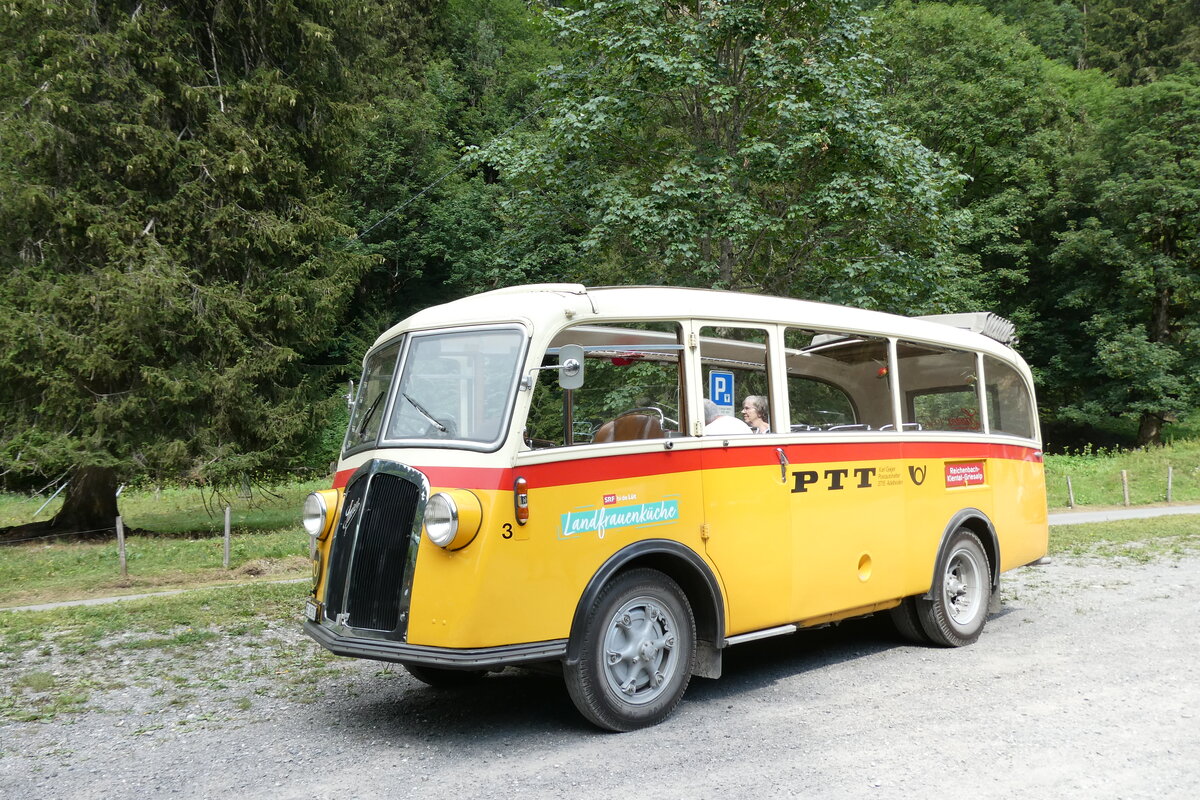 (289'853) - Schmid, Th�rishaus - Nr. 3/BE 26'760 - Saurer/Gangloff (ex Geiger, Adelboden Nr. 3) am 25. Juli 2026 in Kinetal, Tschingel
