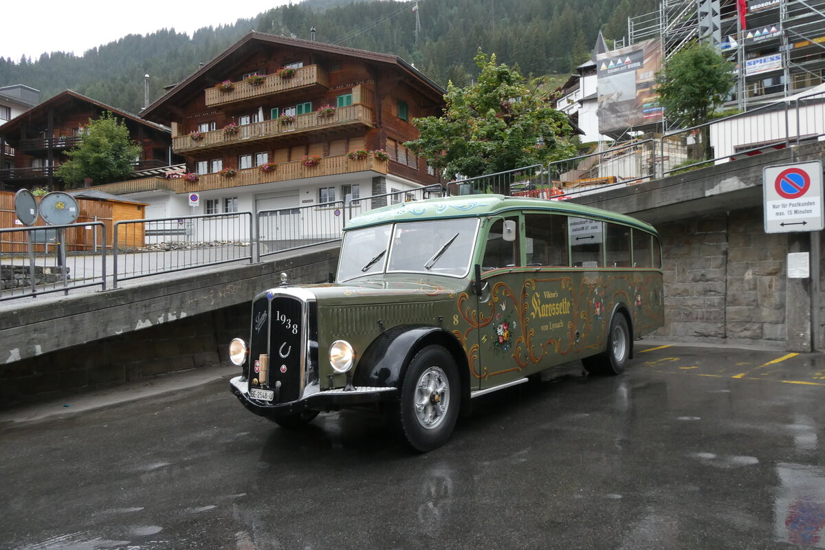 (289'874) - Lorenz, Lyssach - Nr. 8/BE 2548 U - Saurer/Saurer (ex Geiger, Adelboden Nr. 8; ex P 1997) am 26. Juli 2026 in Adelboden, Busstation