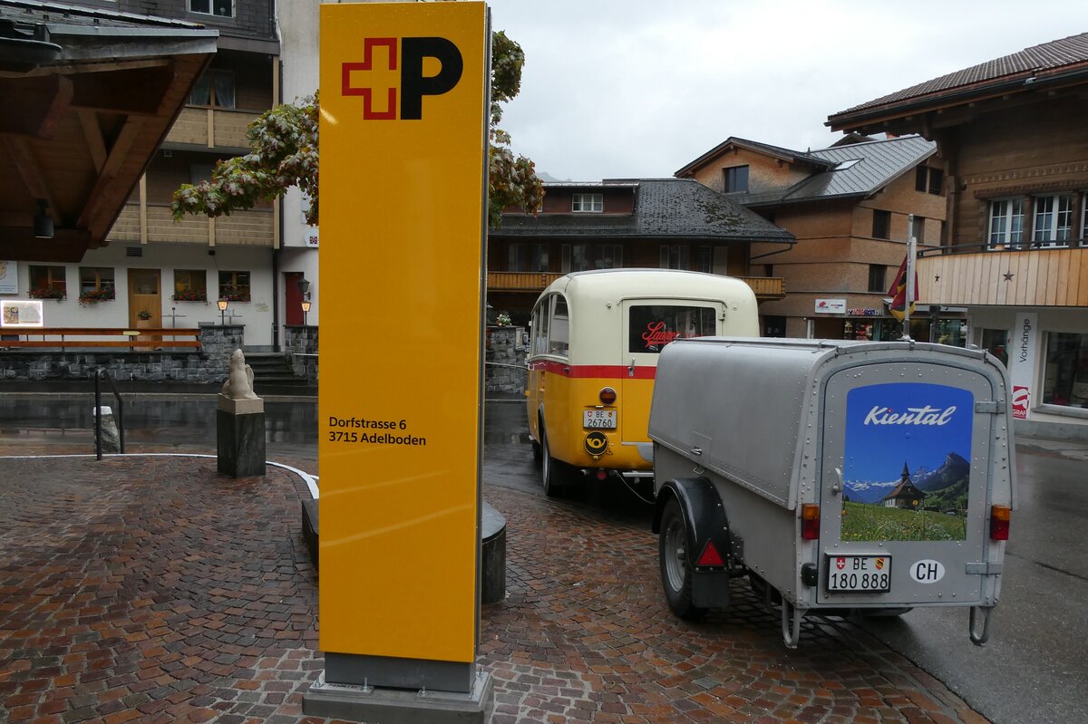 (289'881) - Schmid, Th�rishaus - BE 180'888 - Hess Gep�ckanh�nger (ex Schranz, Adelboden; ex Portenier, Adelboden; ex Geiger, Adelboden) am 26. Juli 2026 in Adelboden, Busstation