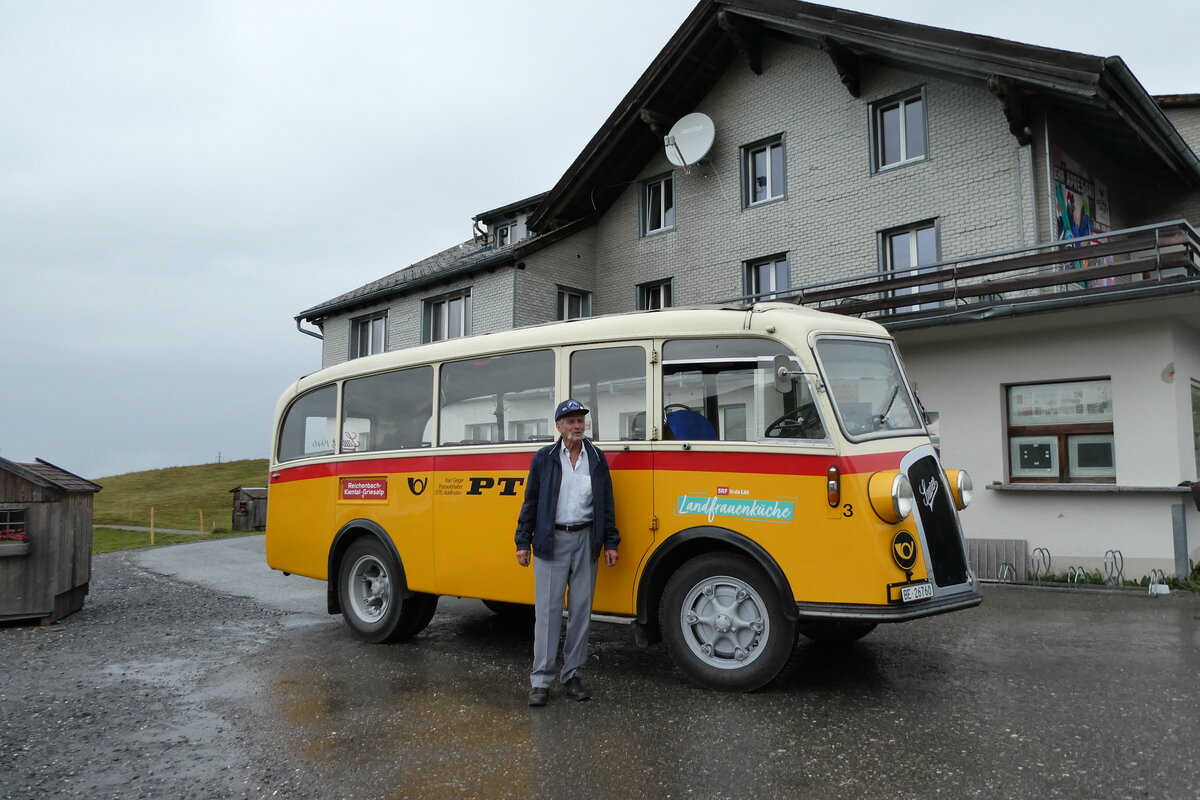 (289'897) - Schmid, Th�rishaus - Nr. 3/BE 26'760 - Saurer/Gangloff (ex Geiger, Adelboden Nr. 3) am 26. Juli 2026 in Hahnenmoospass, Berghotel