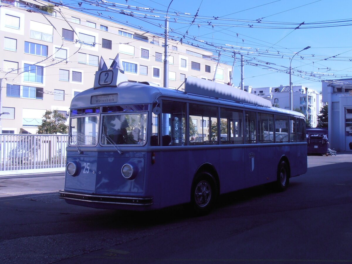 (290'171) - VBL Luzern (vbl-historic) - Nr. 25 - FBW/FFA Trolleybus am 8. August 2026 in Luzern, Depot