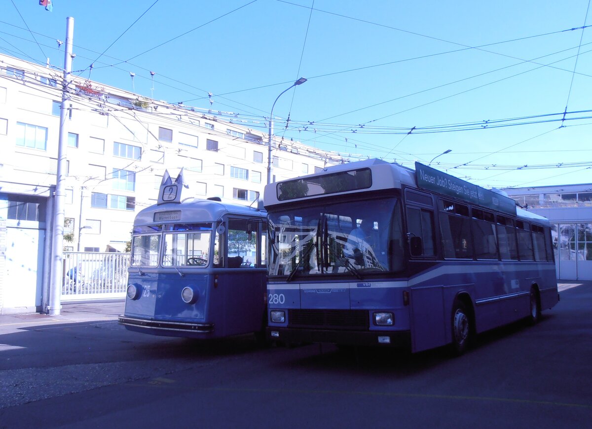 (290'175) - VBL Luzern (vbl-historic) - Nr. 280 - NAW/R&J-Hess Trolleybus am 8. August 2026 in Luzern, Depot