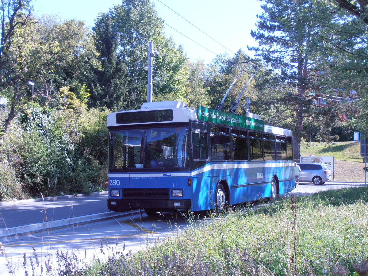 (290'184) - VBL Luzern (vbl-historic) - Nr. 280 - NAW/R&J-Hess Trolleybus am 8. August 2026 in Luzern, B�ttenhalde