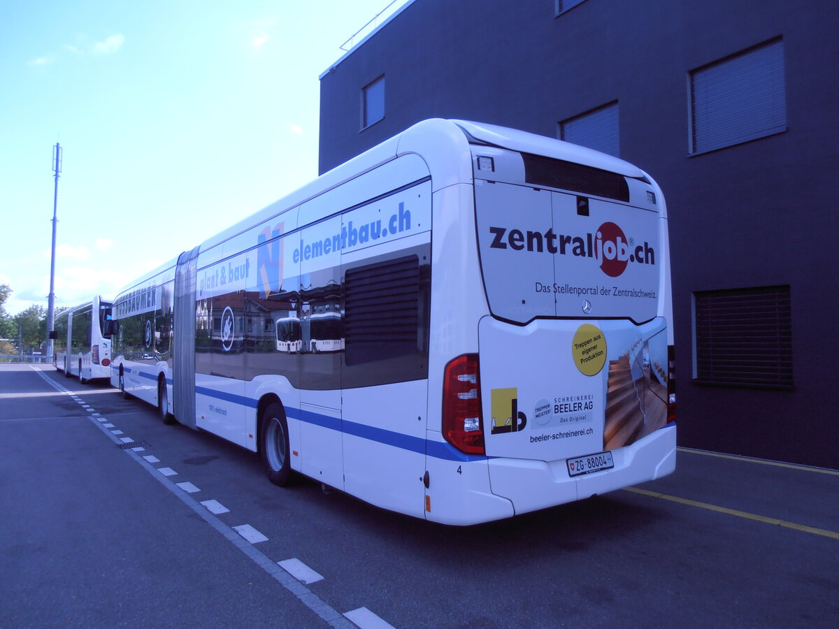 (290'414) - ZVB Zug - Nr. 4/ZG 88'004 - eMercedes am 22. August 2026 in Winterthur, Daimler Buses