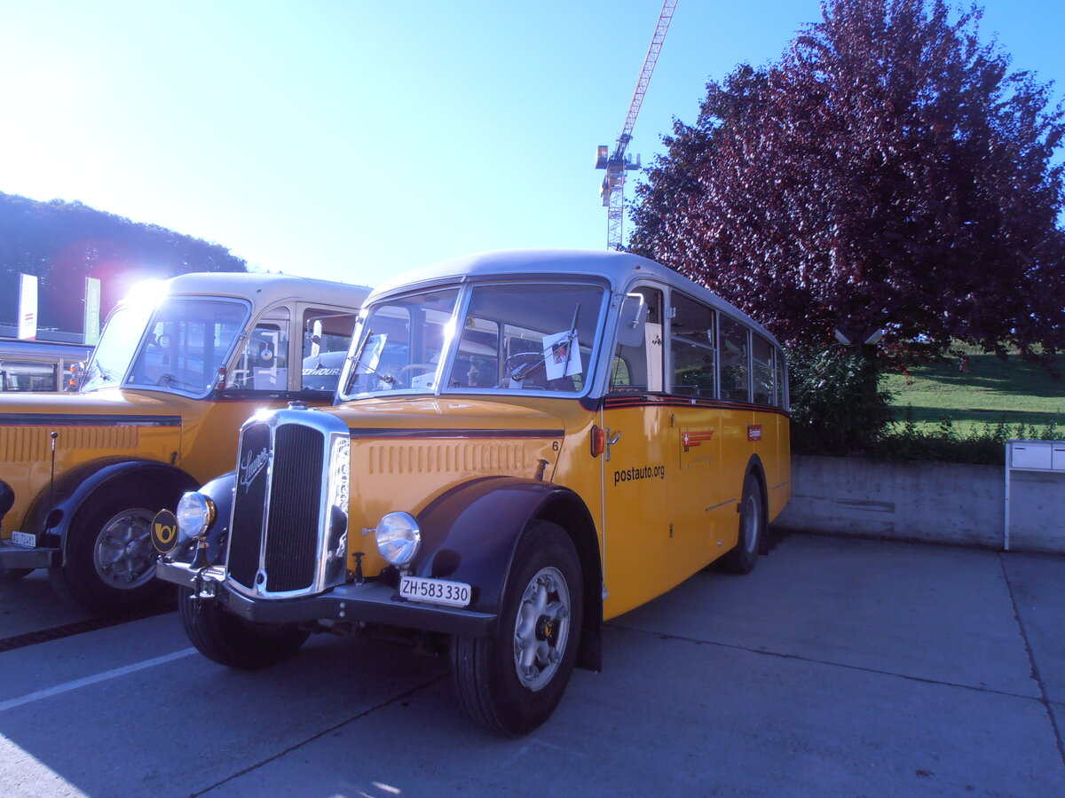 (290'490) - M�ller, Gr�ningen - Nr. 6/ZH 583'330 - Saurer/Krapf (ex Dozza, K�snacht Nr. 6; ex Roost, Steinhausen; ex Fleischmann, Schaffhausen; ex Mezger, Altdorf/SH) am 29. August 2026 in Oberkirch, CAMPUS Sursee