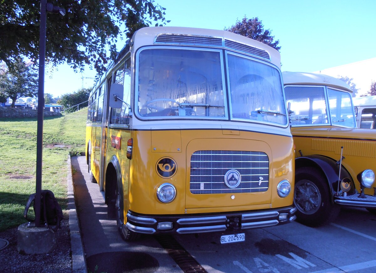 (290'506) - Streiff, Gelterkinden - AG 204'690 - Saurer/Gangloff (ex Oldie Tours Z�risee, Wollerau; ex OTAG, Wald; ex Leibundgut, Obergoldbach; ex Krebs, Belpberg) am 29. August 2026 in Oberkirch, CAMPUS Sursee