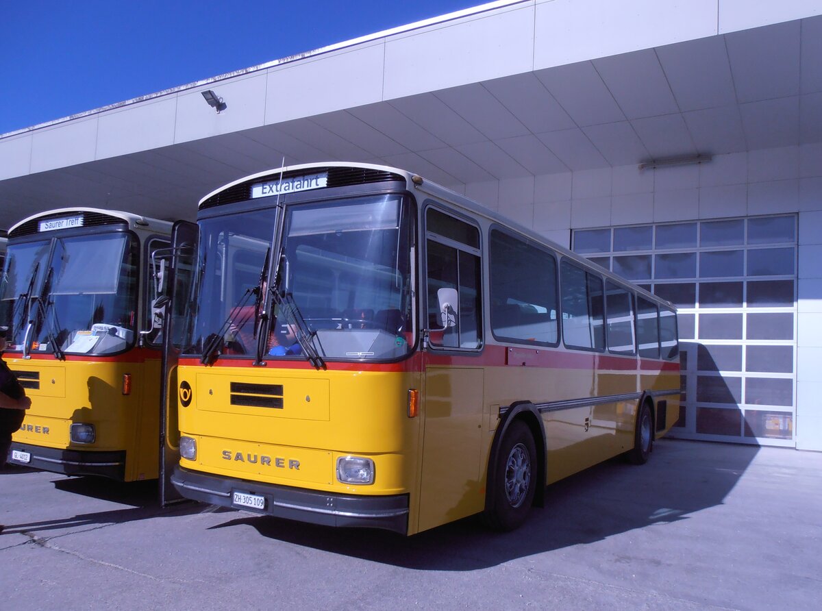 (290'524) - Wegm�ller, Attikon - ZH 305'109 - Saurer/T�scher (ex R�egg, R�ti; ex Gurtner, Worb; ex P 24'276) am 29. August 2026 in Oberkirch, CAMPUS Sursee