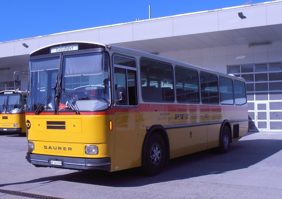 (290'537) - Krummenacher, Zillis - Nr. 74/BE 243'579 - Saurer/R&J (ex AVG Meiringen Nr. 74/PID 10'683; ex PostAuto Berner Oberland; ex P 24'357) am 29. August 2026 in Oberkirch, CAMPUS Sursee