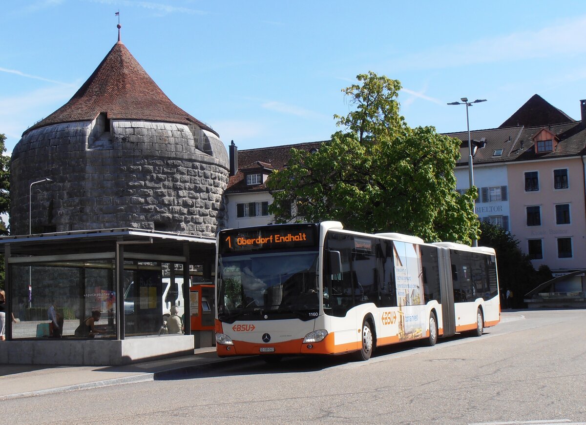 (290'600) - BSU Solothurn - Nr. 1160/SO 189'060 - Mercedes (ex Nr. 60) am 1. September 2026 in Solothurn, Amthausplatz