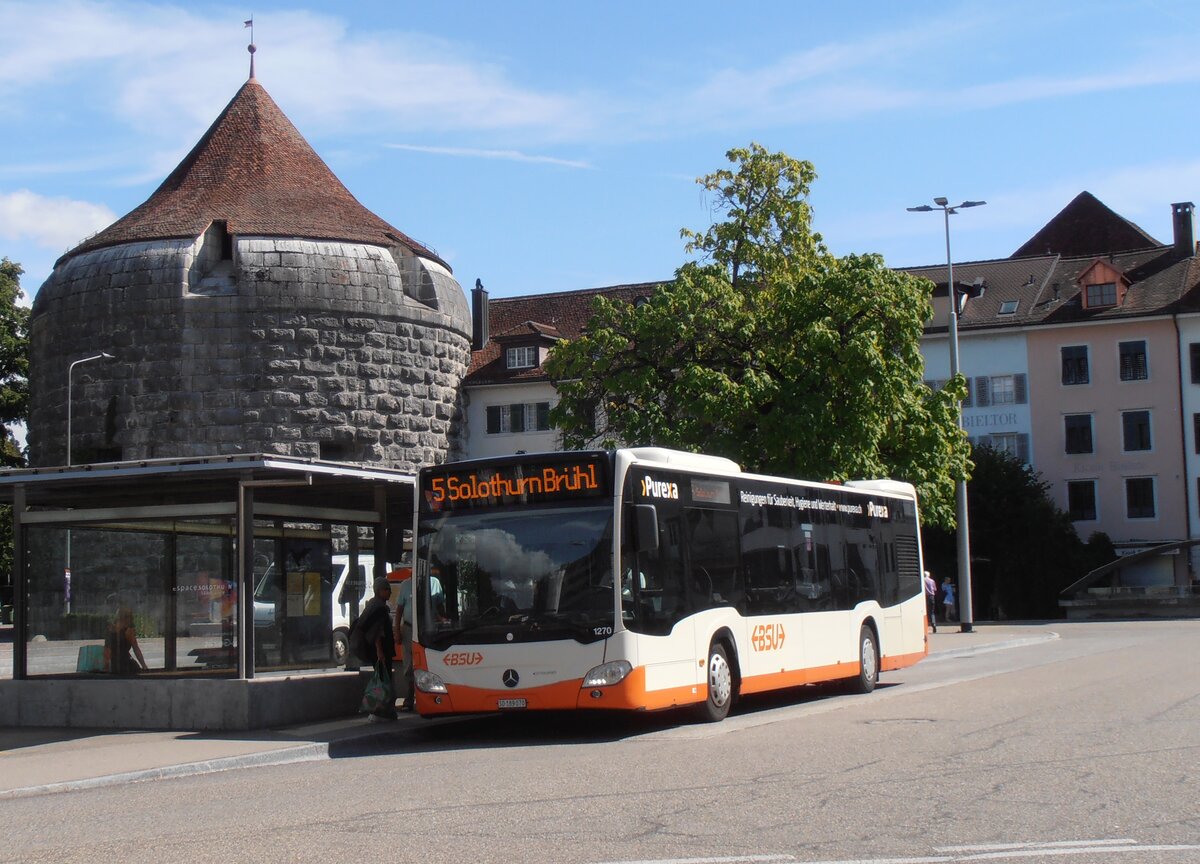(290'603) - BSU Solothurn - Nr. 1270/SO 189'070 - Mercedes (ex Nr. 70) am 1. September 2026 in Solothurn, Amthausplatz