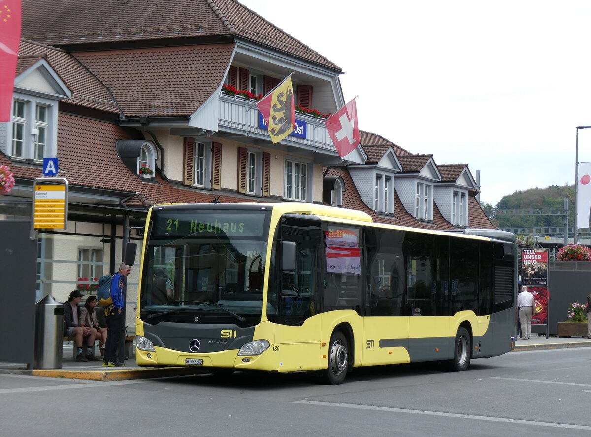 (290'769) - STI Thun - Nr. 180/BE 752'180 - Mercedes am 10. September 2026 beim Bahnhof Interlaken Ost