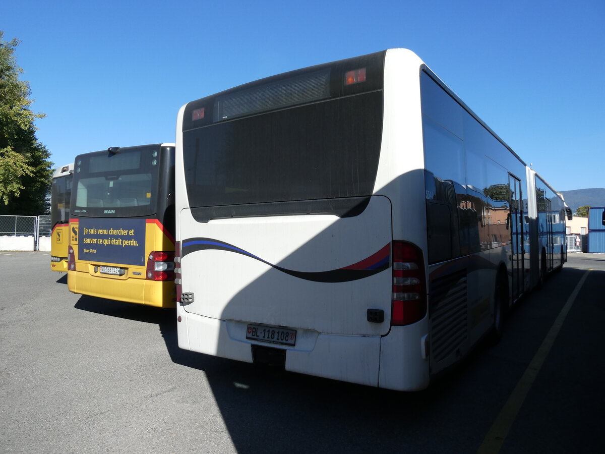(291'075) - PostAuto Nordschweiz - BL 118'108/PID 5542 - Mercedes (ex Steffen, Remetschwil Nr. 65) am 26. September 2026 in Yverdon, Garage