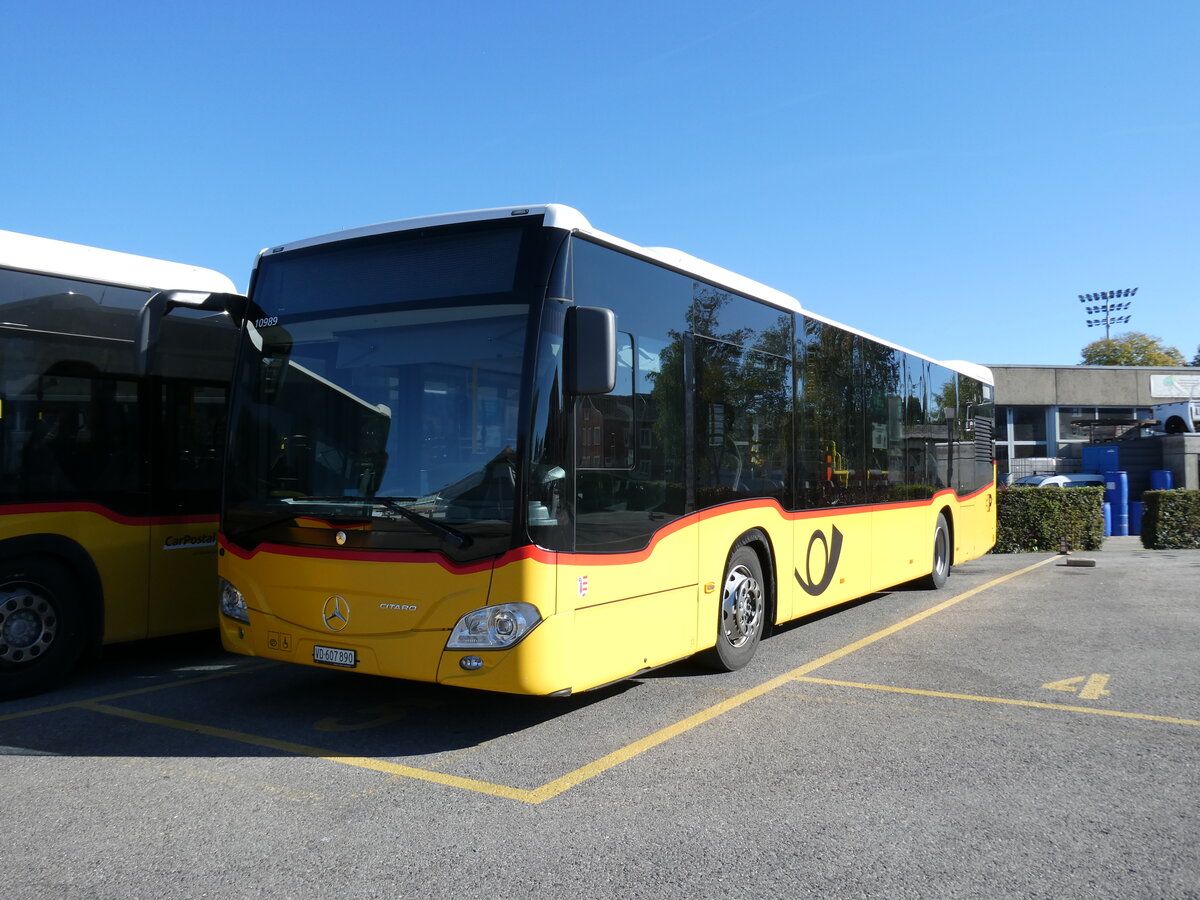 (291'084) - CarPostal Ouest - VD 607'890/PID 10'989 - Mercedes (ex JU 43'869 - Mercedes am 26. September 2026 in Yverdon, Garage