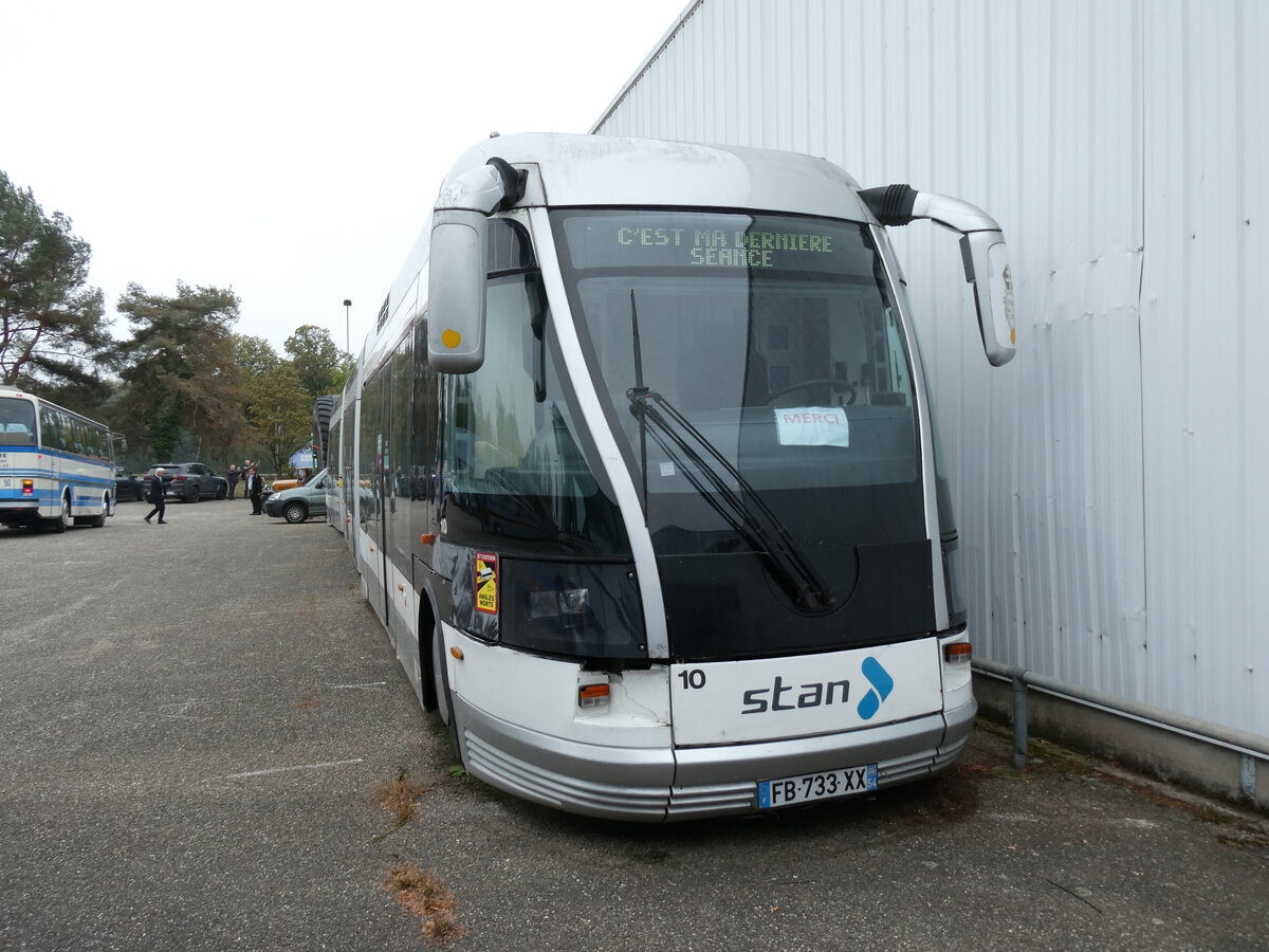 (291'418) - stan, Nancy (AAF) - Nr. 10/FB 733 XX - Bombardier Doppelgelenktrolleybus am 3. Oktober 2026 in Wissembourg, Museum