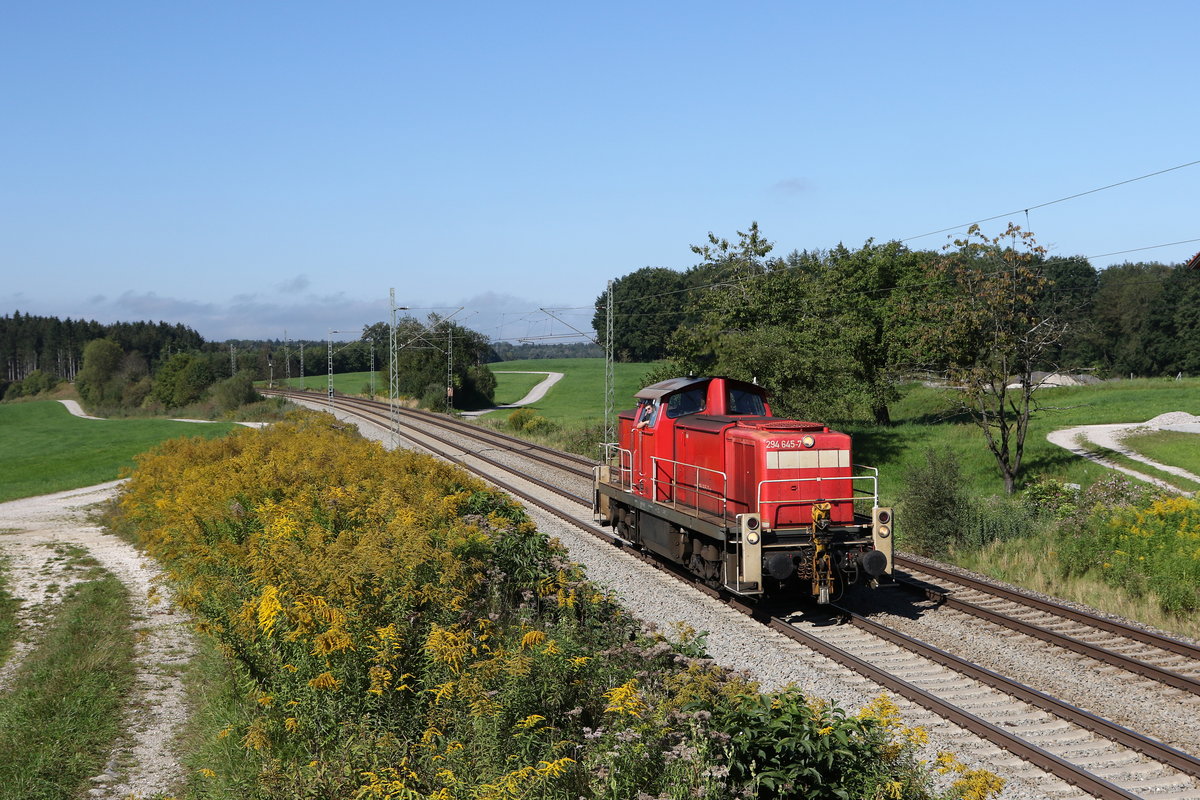 294 645 auf dem Weg nach Traunstein am 9. September 2020 bei Grabenst�tt im Chiemgau.