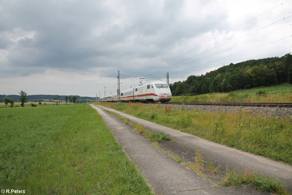 401 086  Chur  30 Jahre ICE bei Oberdachstetten als ICE787 Hamburg - M�nchen gen S�den. 02.07.24