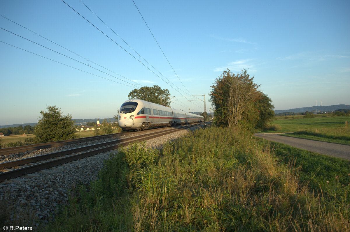 411 028  Reutlingen  als ICE2916 Ersatz ICE für ICE 22 Wien - Dortmund bei Pölling. 28.08.24