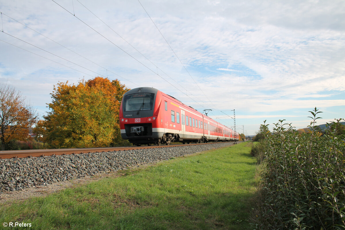 440 307-7 als RB53 58022 Karlstadt - Bamberg bei Thüngersheim. 21.10.24