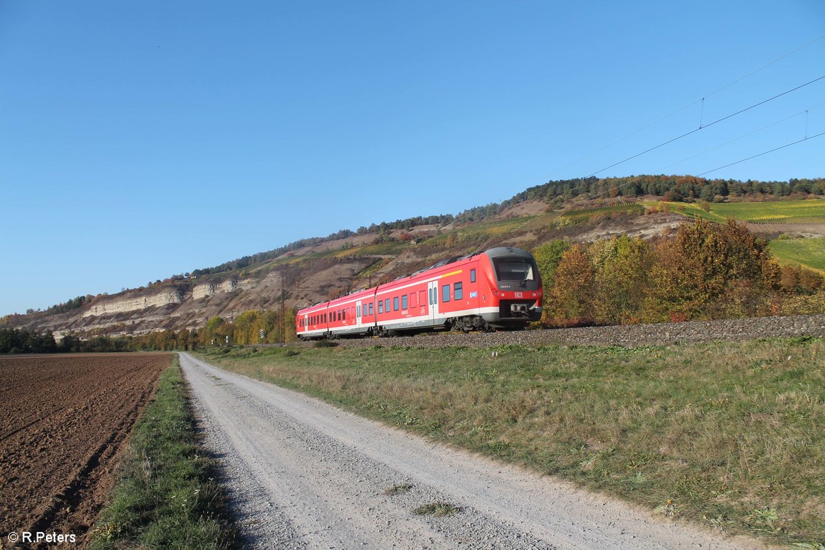 440 317-6 als RB 58057 Gemünden - Bamberg kurz vor Thüngersheim. 13.10.18