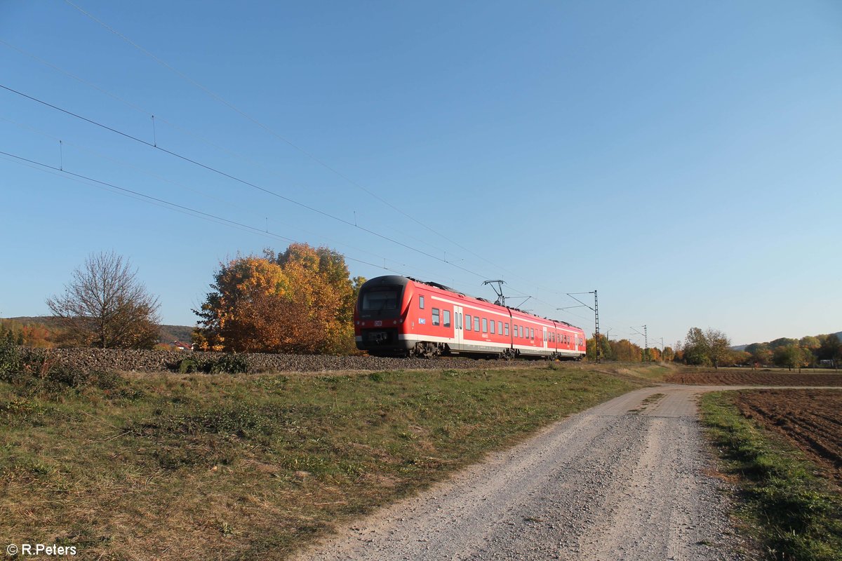 440 317-6 als RB 58057 Gemünden - Bamberg kurz vor Thüngersheim. 13.10.18