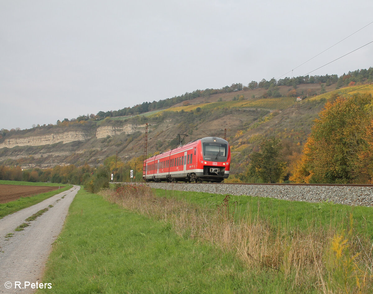 440 322-6 als RB 53 RB58053 Gemüden - Bamberg kurz vor Thüngersheim. 20.10.24