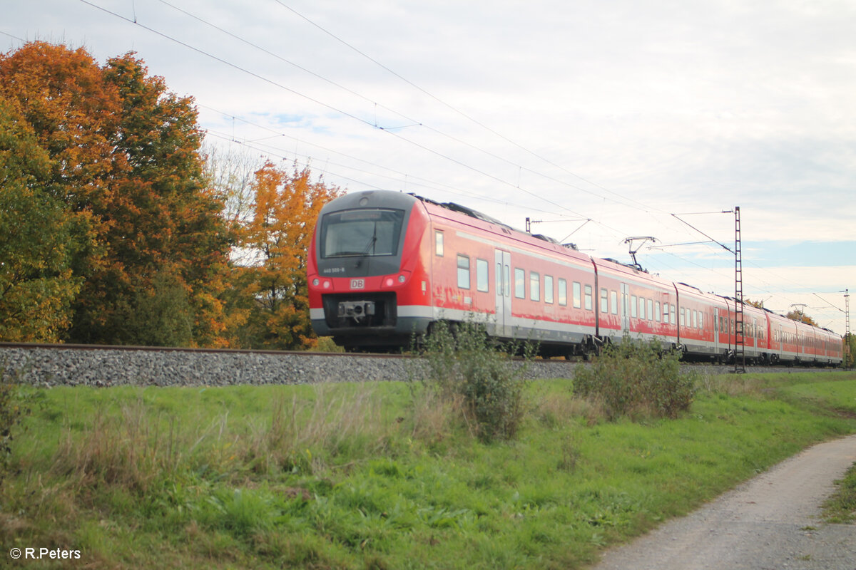 440 504-9 + 440 804 als RB53 58047 Karlstadt - Bamberg bei Thüngersheim. 21.10.24