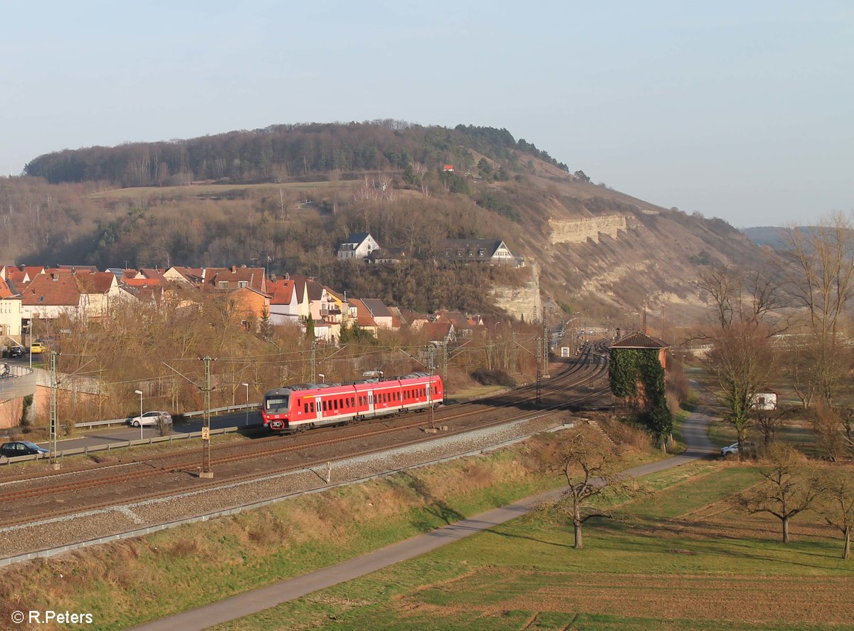 440 809-2 rollt als RB 58054 Bamberg - Jossa in Retzbach-Zellingen ein. 16.03.17