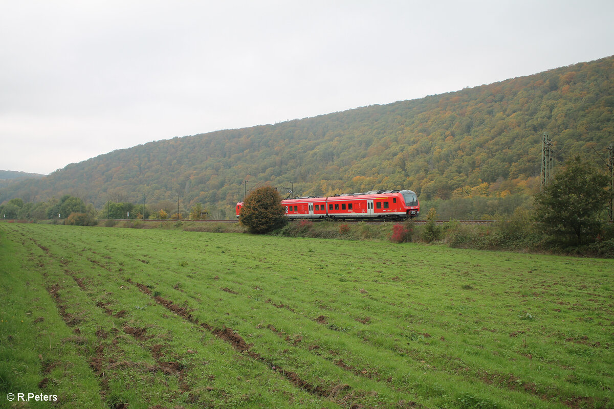 440 817/317 als RB53 58028 Bamberg - Jossar kurz vor Wernfeld. 20.10.24