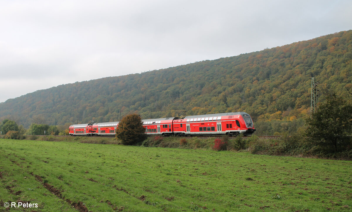 445 060-0 als RE 54 4616 Würzburg - Frankfurt/Main bei Wernfeld. 20.10.24