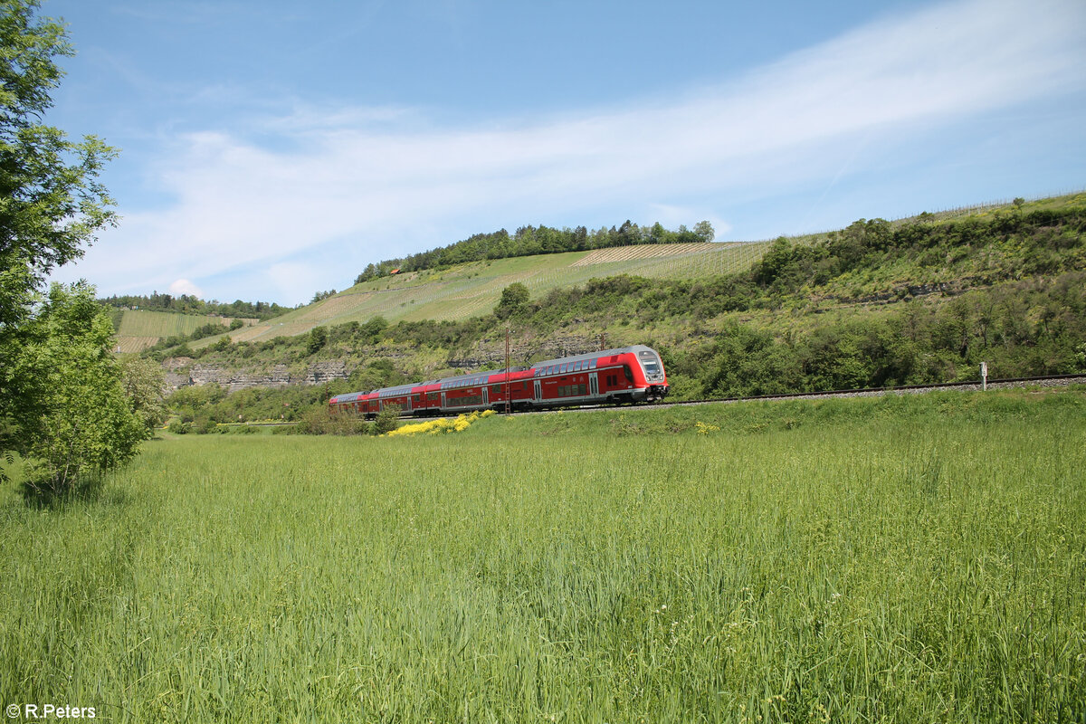 445 061-8 als RE54 RE4613 Frankfurt/Main nach Würzburg bei Himmelstadt.11.05.24