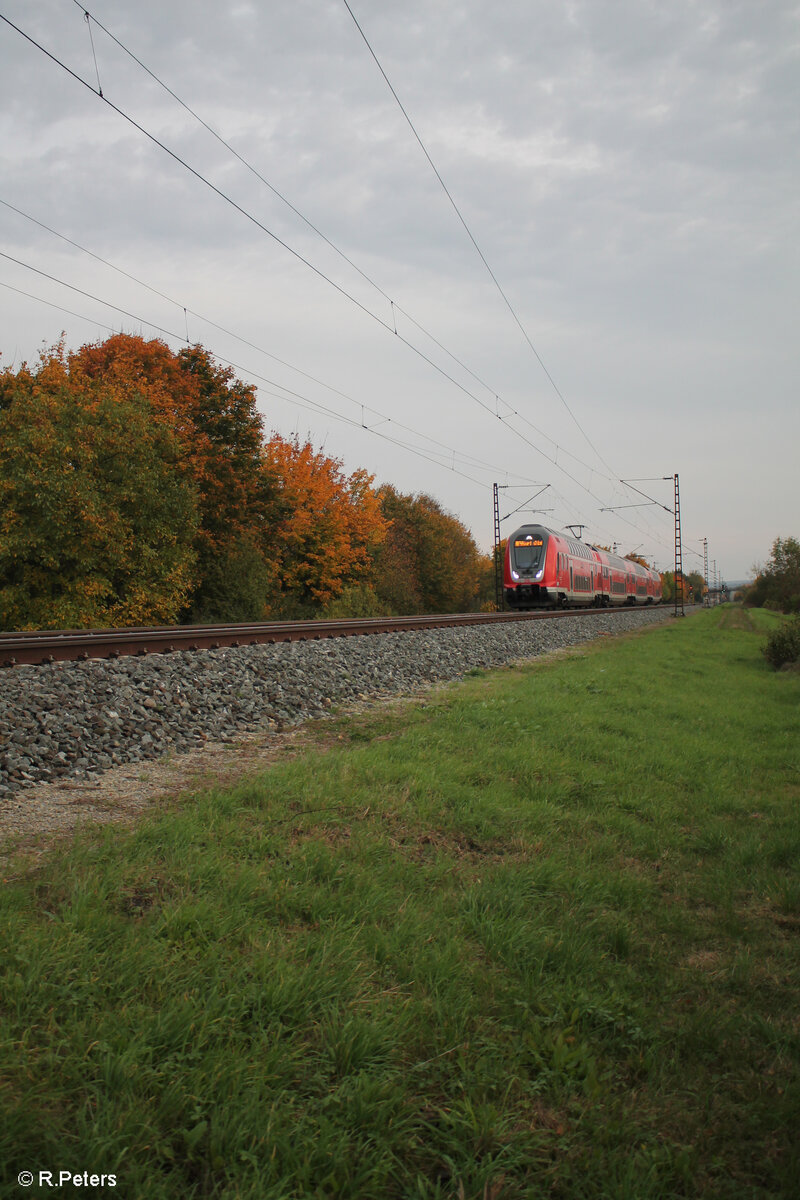 445 063 als RE55 4626 Bamberg - Frankfurt/Main bei Th�ngersheim. 20.10.24
