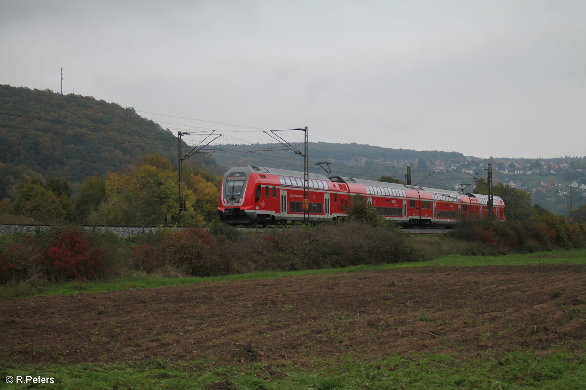 445 064 als RE 55 4618 Würzburg - Frankfurt/Main bei Wernfeld. 20.10.24

