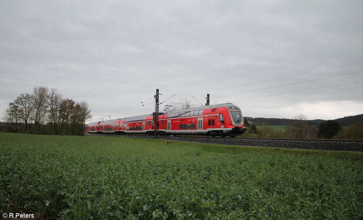445 065 als RE 55 RE4614 W�rzburg - Frankfurt/Main bei Himmelstadt.28.03.24