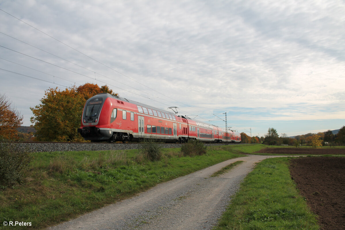 445 077 als RE 54 RE4617 Frankfurt/Main - Bamberg bei Thüngersheim. 21.10.24