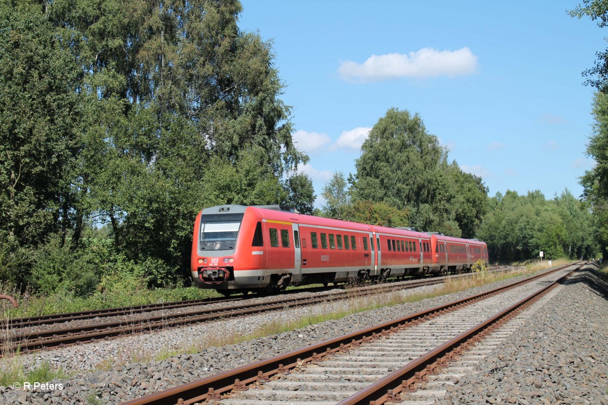 612 129 als Franken-Sachsen-Express bei Sch�nfeld. 05.09.13